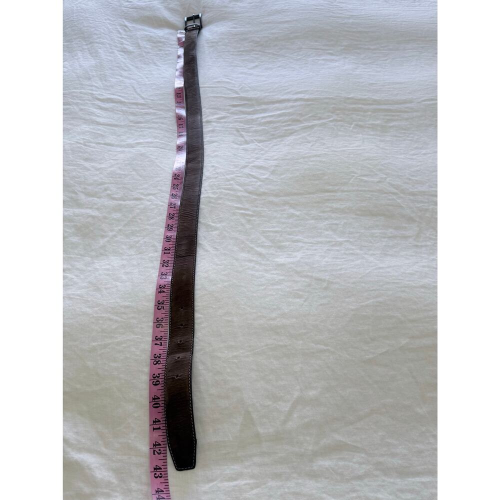 Robert Graham | Men’s 38 | Brown Leather Ripaso Belt | Distressed Contemporary - Picture 6 of 11